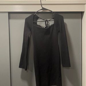 Black H&M long sleeve bodycon dress